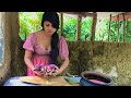 Sri Lankan Village Girl Preparing Her Lunch With Banana Blossom Village Life