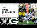 Raiders vs. Packers Week 7 Highlights | NFL 2019