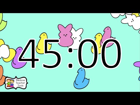 45 Minutes Easter Peeps Countdown Timer With Background Music