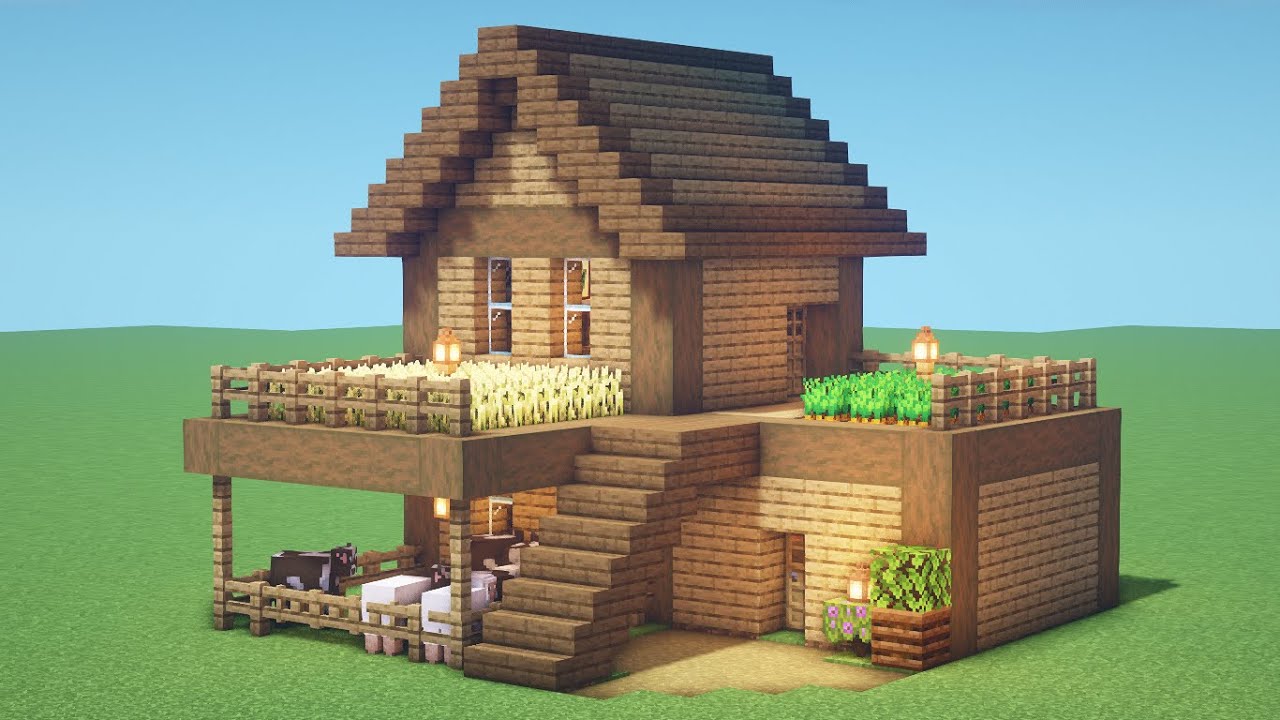 Minecraft - How to Build a Easy Starter Survival House - Minecraft Builders