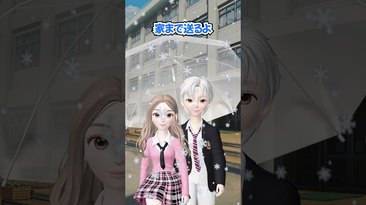 雪が降ってきた☃️かさ持ってない☂️