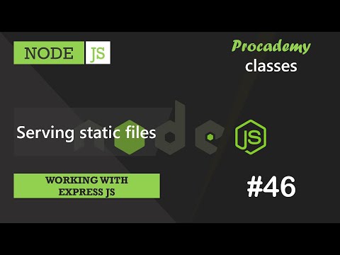 #46 Serving static files | Working with Express JS | A Complete NODE JS Course