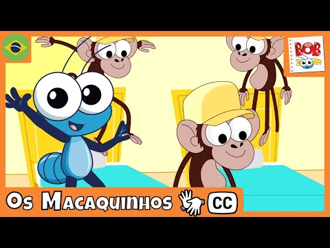 [LIBRAS] Os Macaquinhos | Bob Zoom | Vídeo Infantil Musical Oficial