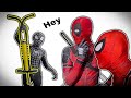 SPIDER MAN VENOM DEADPOOL Battle In Real Life Pogo Stick