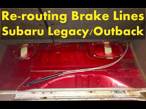 Subaru Legacy Outback Rear Brake Line Repair and Rerouting