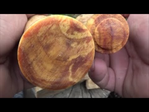 Fatwood | wood turning a firesteel  handle and firesteel striker | bacon burgers | Kienspan fire