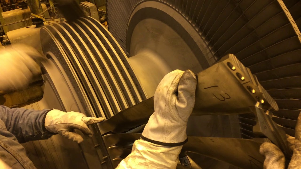 Onsite Steam Turbine Blade Installation
