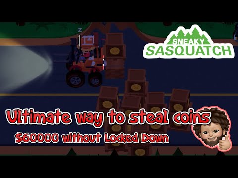 Sneaky Sasquatch - The Ultimate Crazy way to steal ALL coins in warehouse #2 without Locked day