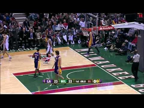Lakers @ Bucks Highlights (28.01.2012)
