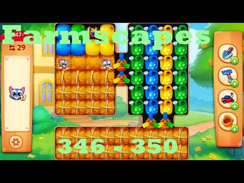 Farmscapes Level 346 - 350 HD Gameplay Walkthrough |  3 - match game | android | ios | pc | app