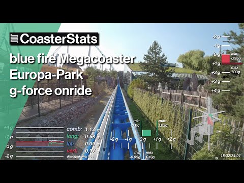 blue fire Megacoaster g-force onride - Europa-Park [4K 60FPS]