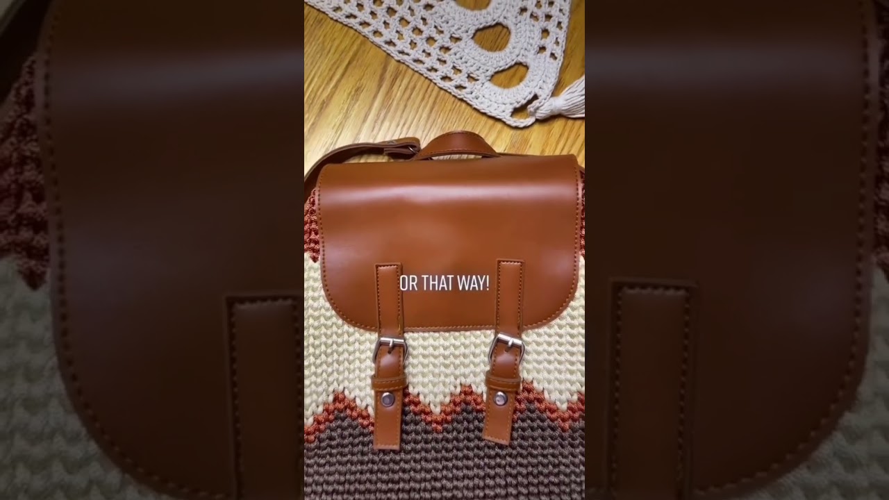 Crochet backpack 2 ways.. which one would you prefer to wear? #crochet #backpack