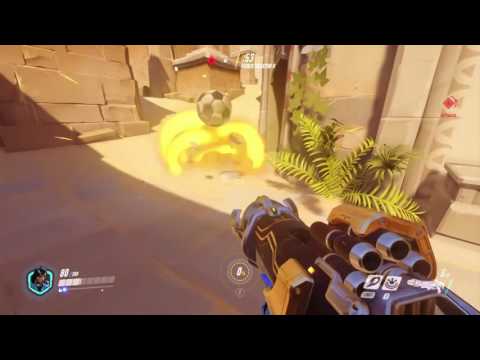 Overwatch Beta Football Gameplay! Pharah / Temple of Anubis Kickabout