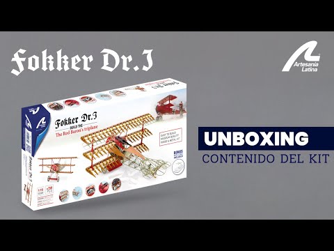 #Unboxing Kit Fokker Dr. I 1/16 - The Red Baron's Triplane | Artesanía Latina