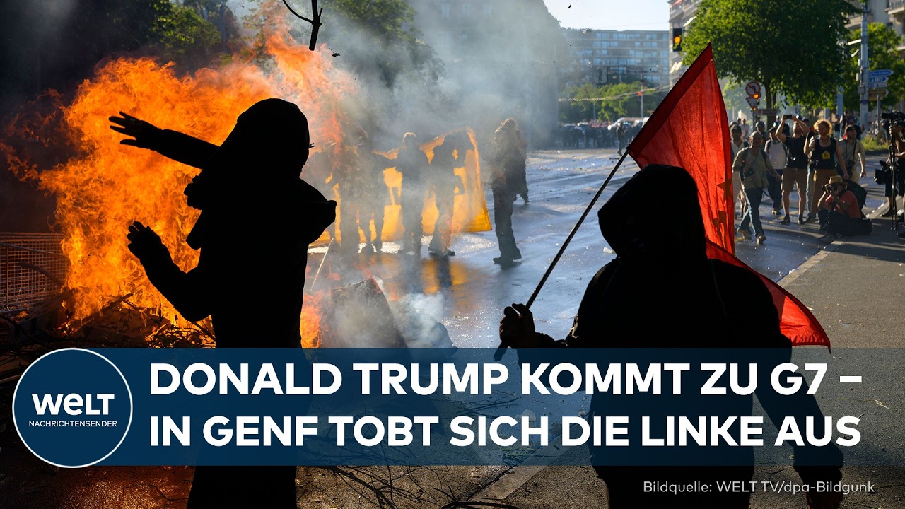 G7-GIPFEL: Pflastersteine, Tränengas, Wasserwerfer ‒ Linke Proteste in Genf geraten außer Kontrolle
