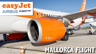 (4K) easyJet Airbus A320N Flight Manchester Airport - Palma de Mallorca