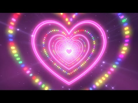 Heart Tunnel Background🌈Neon Heart Light Dots сердечки фон,фон сердечки - HD