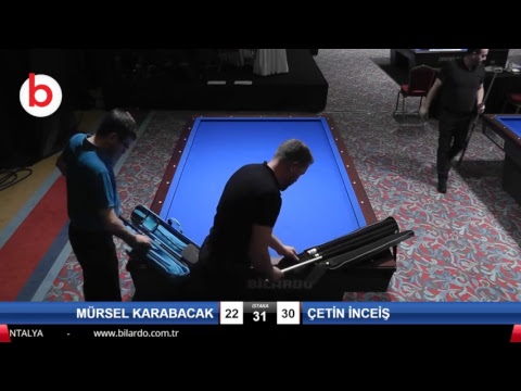 MÜRSEL KARABACAK & ÇETİN İNCEİŞ Bilardo Maçı - 2019 TÜRKİYE KUPASI 1. ETAP ERKEKLER-2.TUR