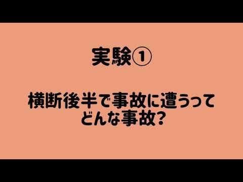 交通安全動画〜高齢者は道路横断の後半で事故に遭う〜