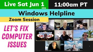 Windows Helpline - Live Stream Sat 6/01/2024