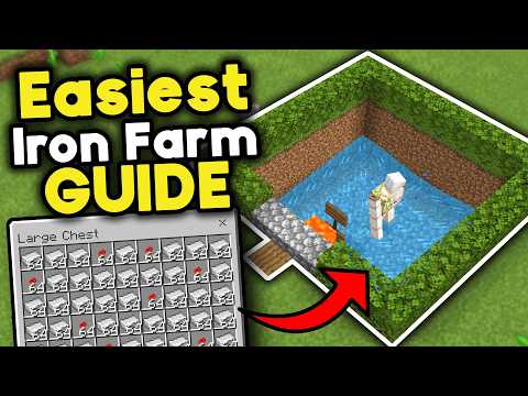 Easiest Iron Farm Minecraft Bedrock 1.21 (2025)