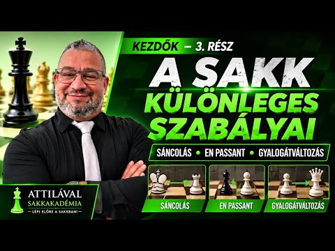 Kezdők 3. rész – A sakk különleges szabályai | Attilával Sakkakadémia - Sakk Akadémia Attilával