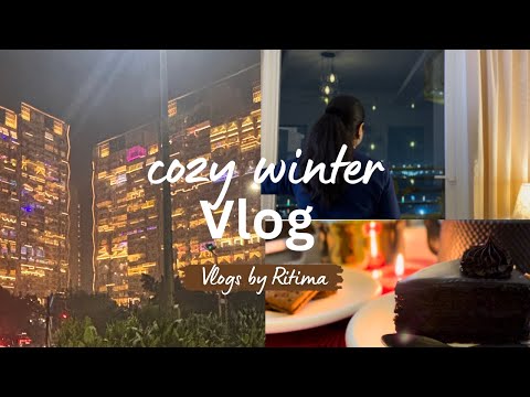 A cozy winter evening in my life🎄| cake and coffee| Vlogs by Ritima