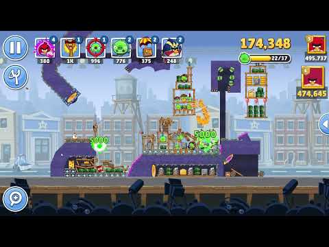 Angry Birds Friends Level 9 Tournament 1708 three stars NO POWER-UP walkthrough 2026-02-28