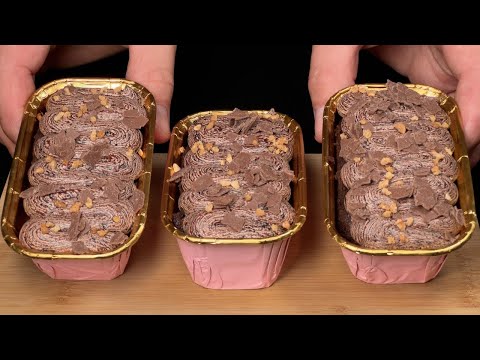 Chocolate muffins with cream in just 5 minutes! Minimal ingredients! Ready to eat every day!