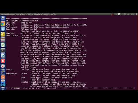 TNT script CompileGenes.run [with subtitles in spanish and english]
