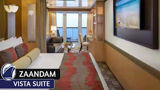 HAL Zaandam | Vista Suite Full Walkthrough Tour & Review 4K | Holland America Line