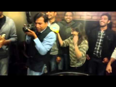 Awesome B'day Party of Rabindra with cake bathing...