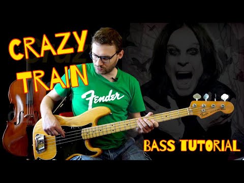 Crazy Train come suonarla con il Basso Elettrico (Bass Cover) bassline Ozzy Osbourne