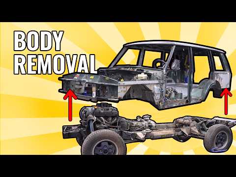 Body Removal on Range Rover Classic  - Project Sunny Ep.9