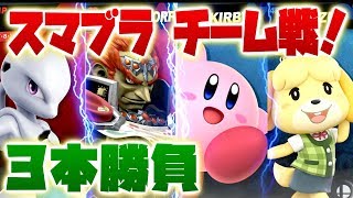 【スマブラSP】ガチ勢〜初心者のデコボコチームで３本勝負！