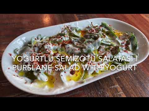 YOĞURTLU SEMİZOTU SALATASI | PURSLANE SALAD WITH YOGURT