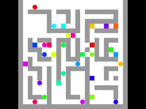 CONTINUOUS   16 agents, 20x20 world, 65  obstacles, corridor length 10