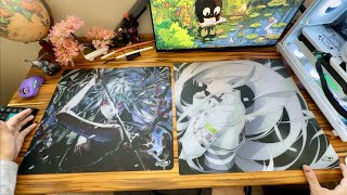 Testando os Mousepad de Vidro Dysphoria SAYO e RIN