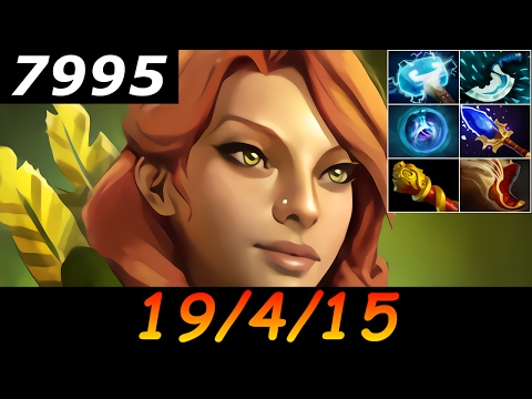 Dota 2 Windranger 7995 MMR 19/4/15 (Kills/Deaths/Assists) Ranked Full Gameplay
