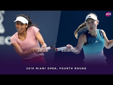Hsieh Su-Wei vs. Carolina Wozniacki | 2019 Miami Open Fourth Round | WTA Highlights
