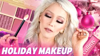 NEW Holiday Makeup Look | Tarte Holiday Eyeshadow Palette | Caliray Blush | Calecim Skincare Deals
