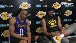 Russ &amp; AD talk about the new look Lakers building chemistry in the preseason