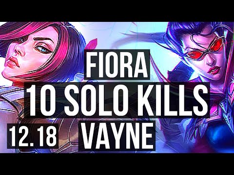 FIORA vs VAYNE (TOP) | 10 solo kills, 72% winrate, Legendary, 11/2/3 | EUW Master | 12.18