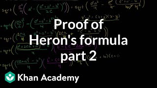 Part 2 of the Proof of Heron's Formula