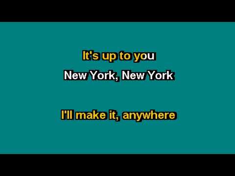 New York, New York -Frank Sinatra Lower tone karaoke