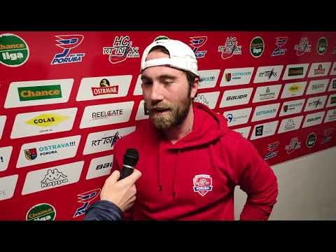9. 1. 2023: Aaron Berisha po utkání HC RT TORAX Poruba 2011 – Dynamo Pardubice B (4:2)