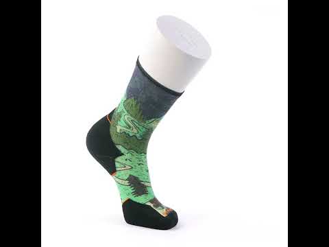 Презентація: SmartWool Trail Run Targeted Cushion Neature Print Crew - SW002693 (G74/Twilight Blue)