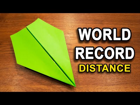 How To Make The WORLD RECORD PAPER AIRPLANE for Distance