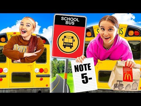 Wer als LETZTES den SCHULBUS verlässt, gewinnt !😳👩‍🏫 - Celina