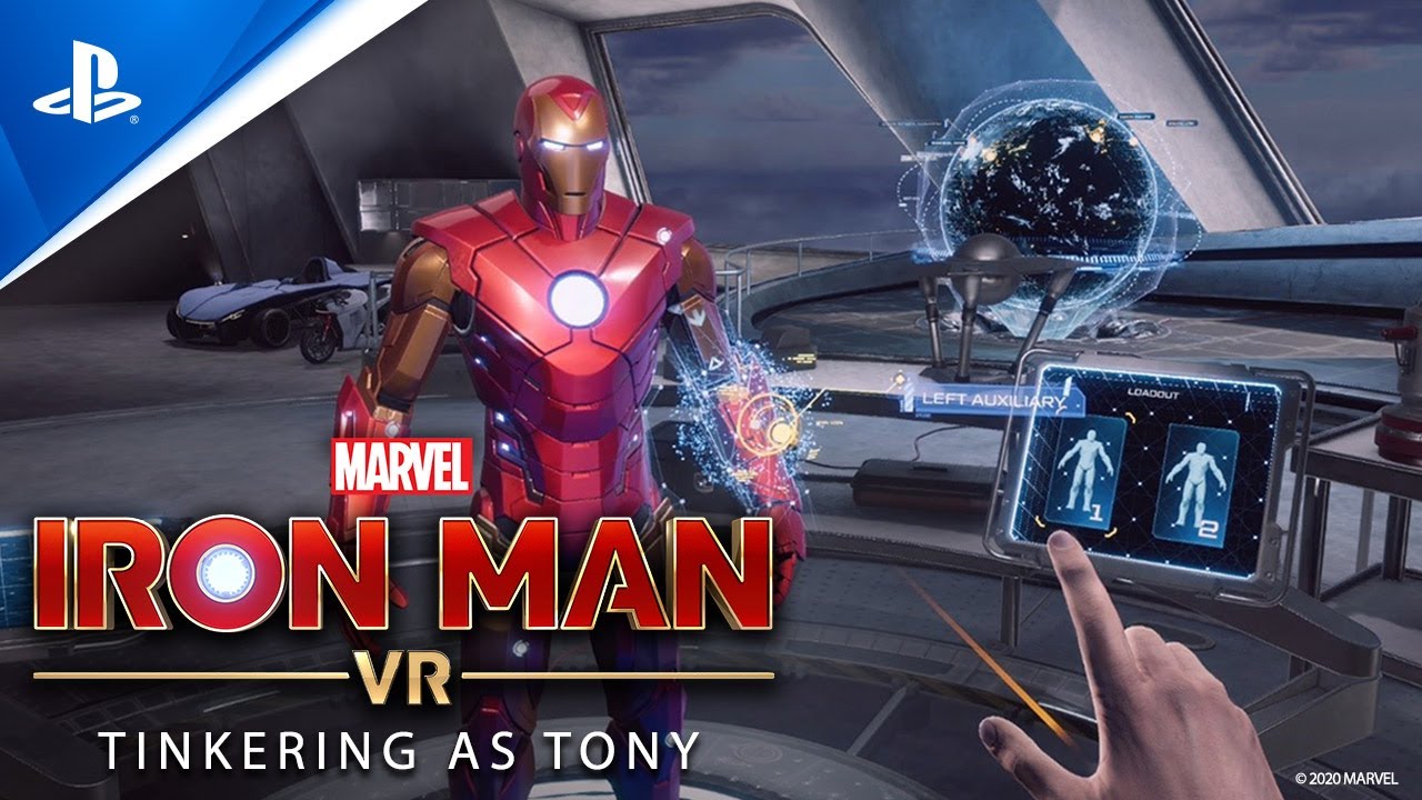 Behind the Scenes: Tinker on the Impulse Armor in Tony’s garage in Marvel’s Iron Man VR